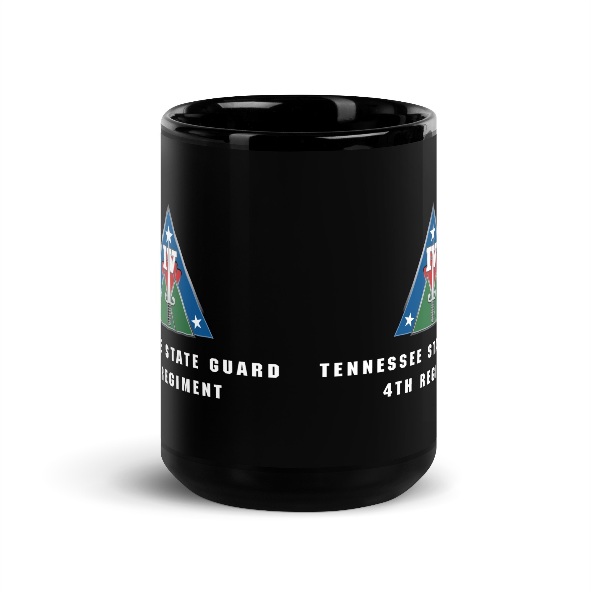 Tennessee State Guard 4th Regiment Black Glossy Mug - Image 6