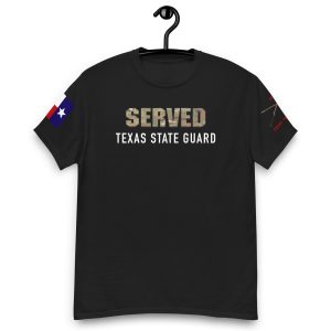 Texas State Guard SERVED T-Shirt With Cross Rifles