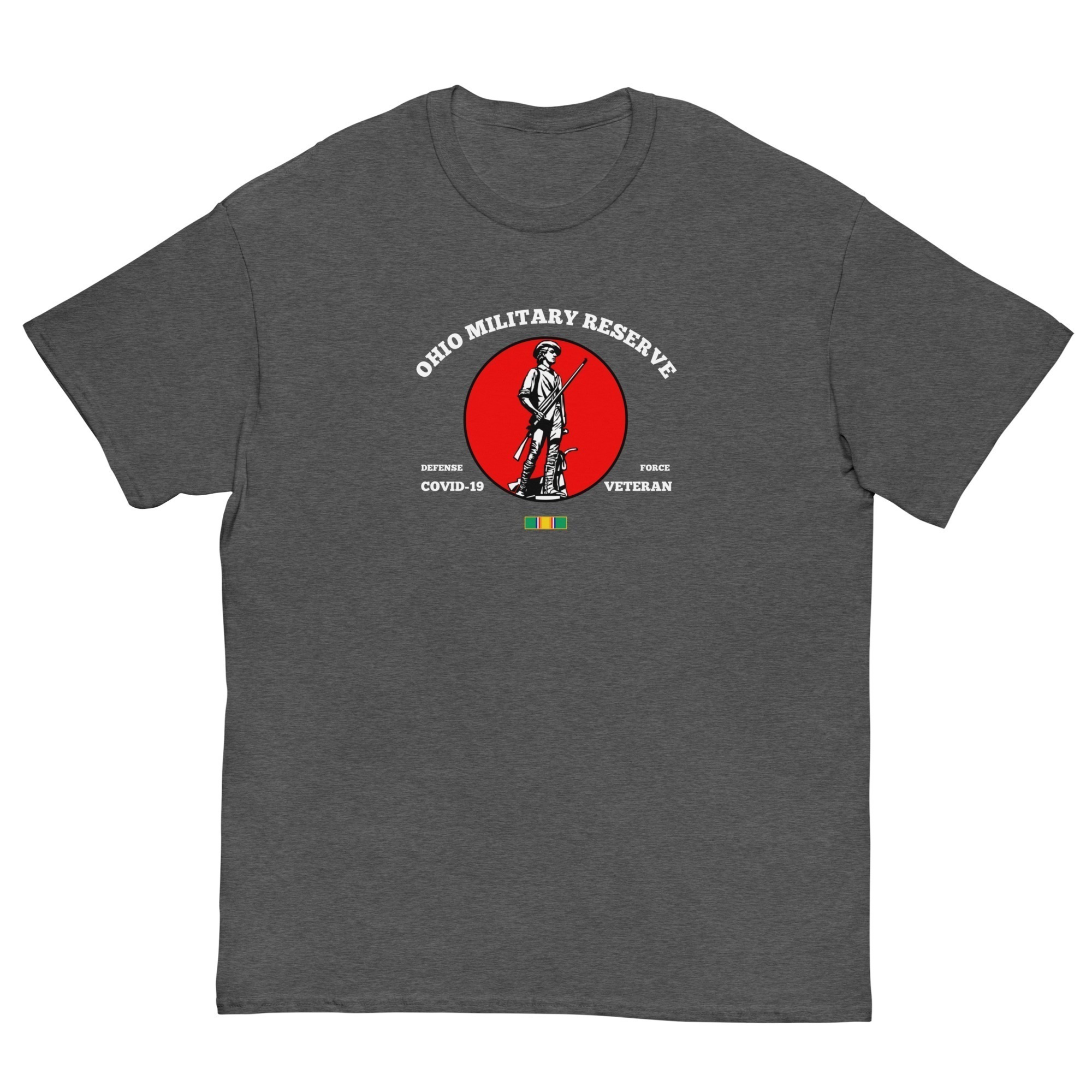 Ohio Military Reserve Coronavirus Disease Pandemic Campaign Ribbon T-Shirt - Image 3