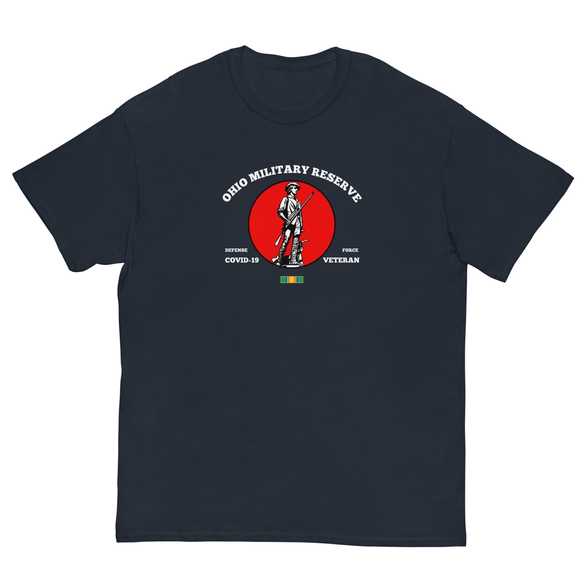 Ohio Military Reserve Coronavirus Disease Pandemic Campaign Ribbon T-Shirt - Image 2
