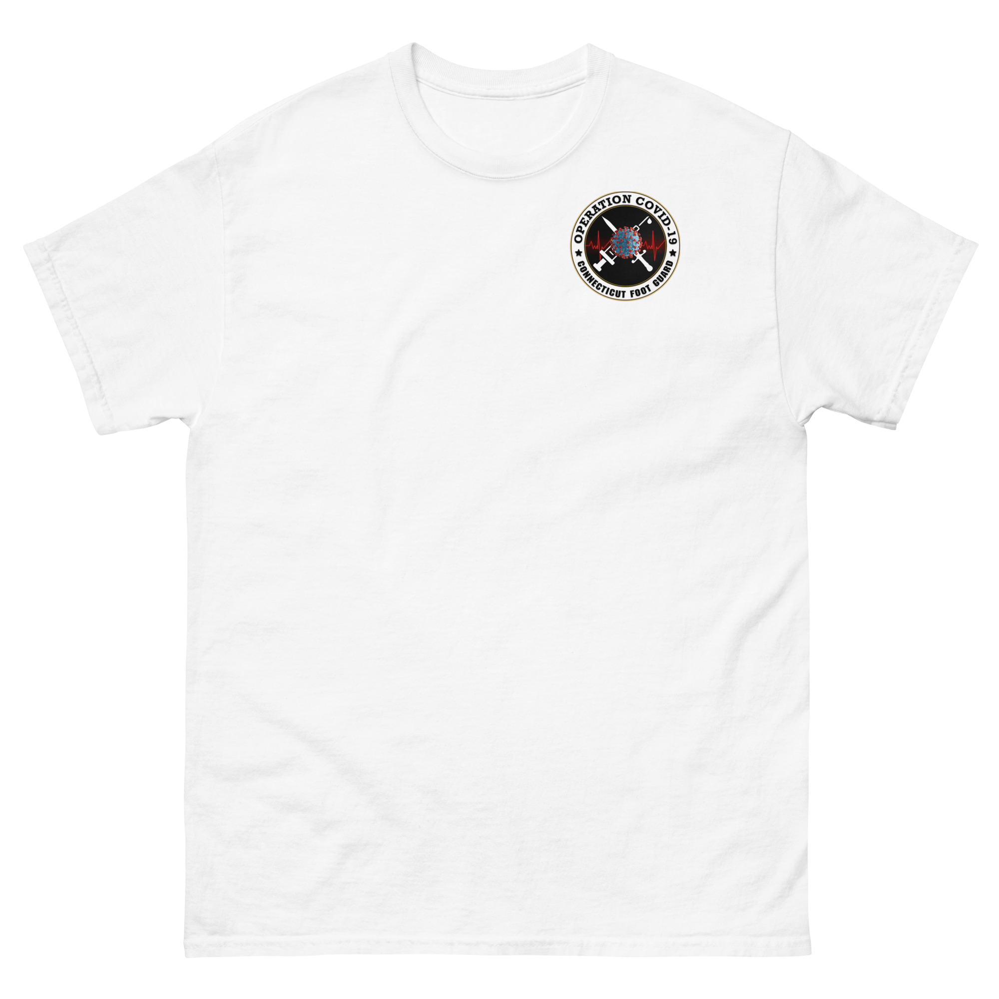 Connecticut Foot Guard Operation Covid-19 T-Shirt - Image 8