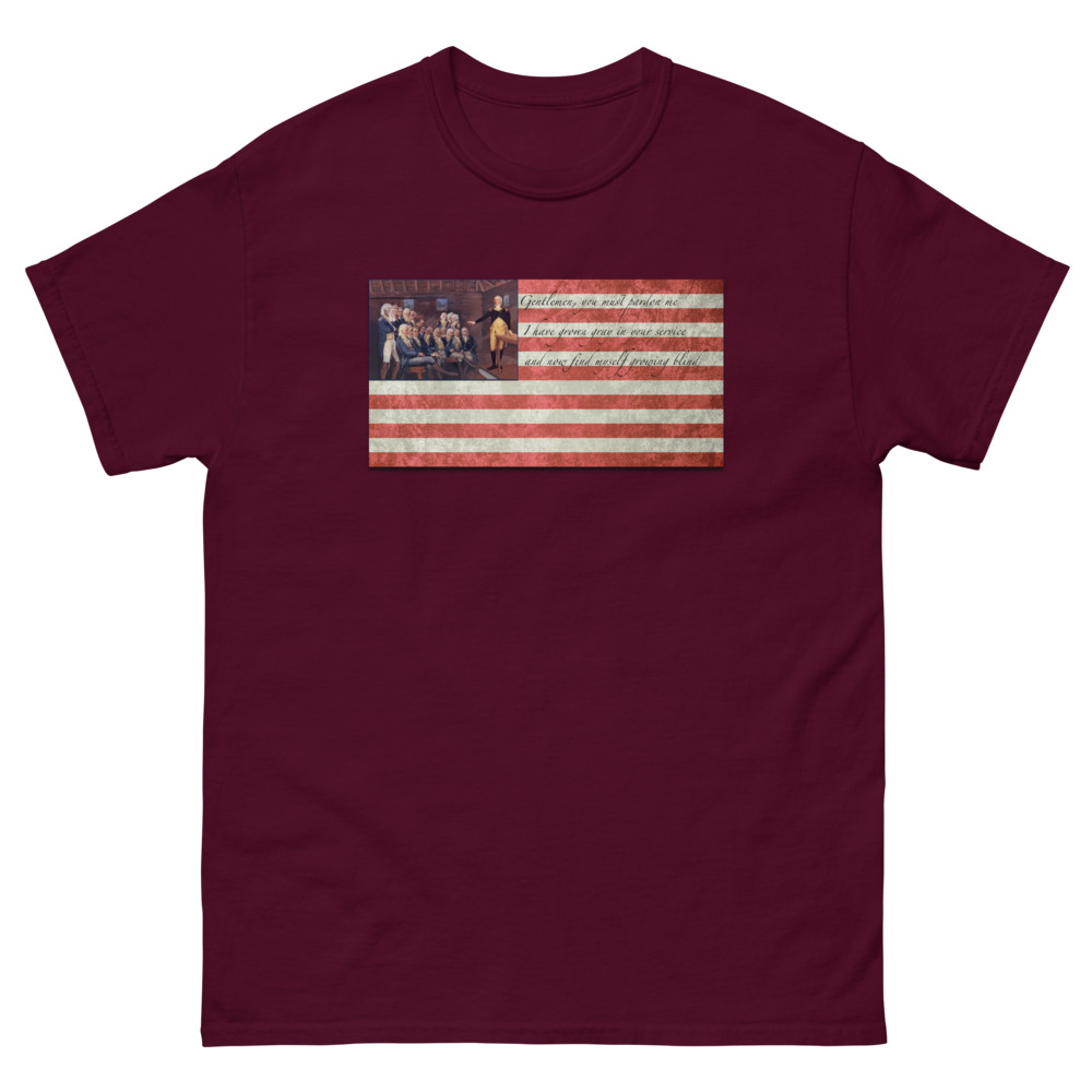 'Washington Saves The American Cause' Men's heavyweight tee - Image 2