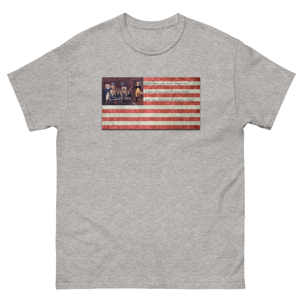 'Washington Saves The American Cause' Men's heavyweight tee - Image 4