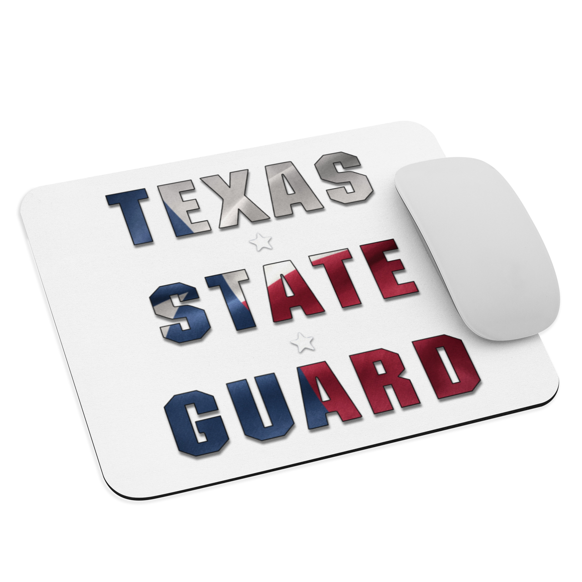 Texas State Guard White Mouse pad