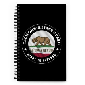 California State Guard 'Ready to Respond' Spiral notebook