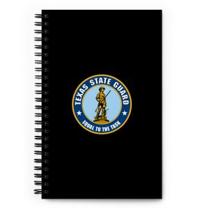 Texas State Guard Minuteman Spiral notebook