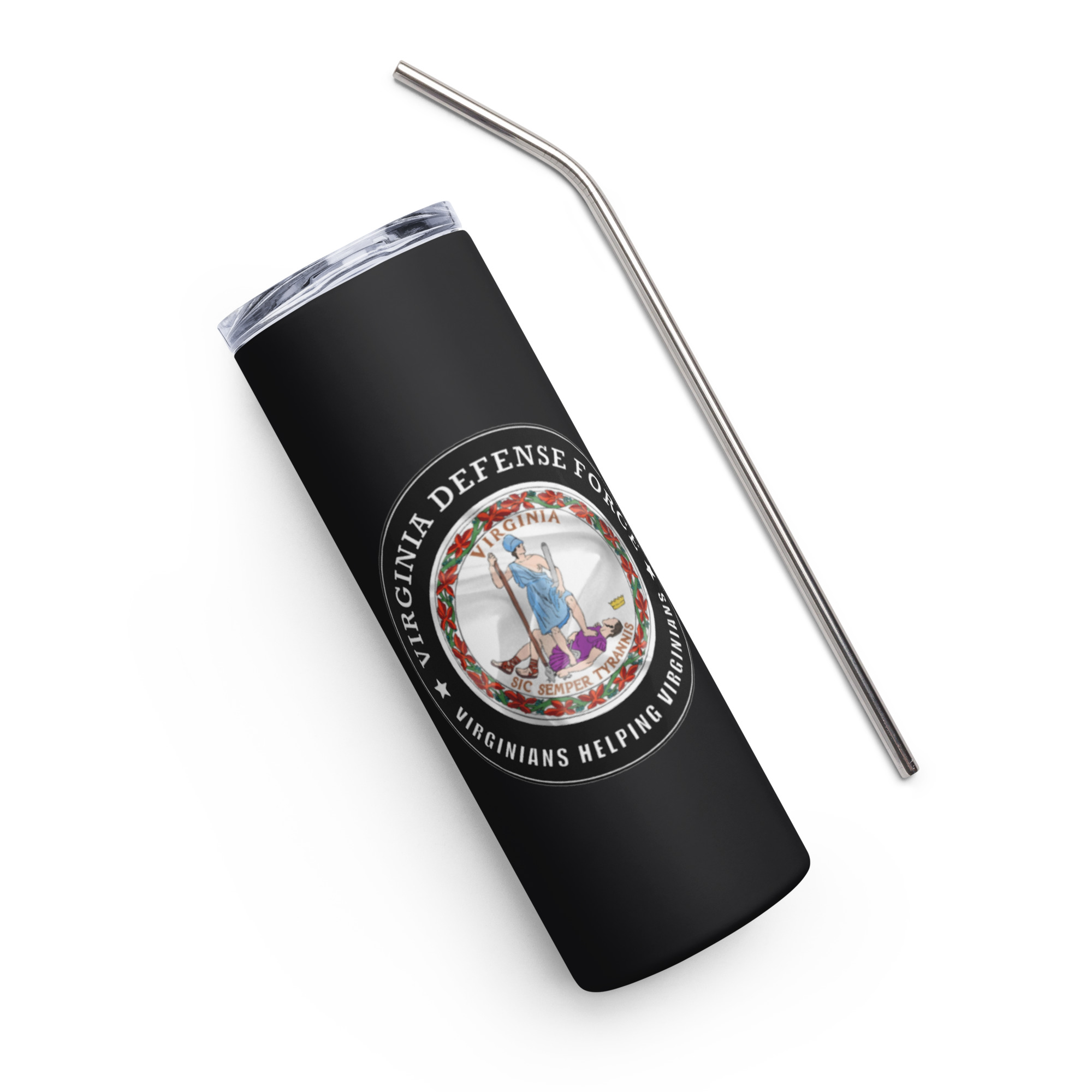 Virginia Defense Force Stainless steel tumbler