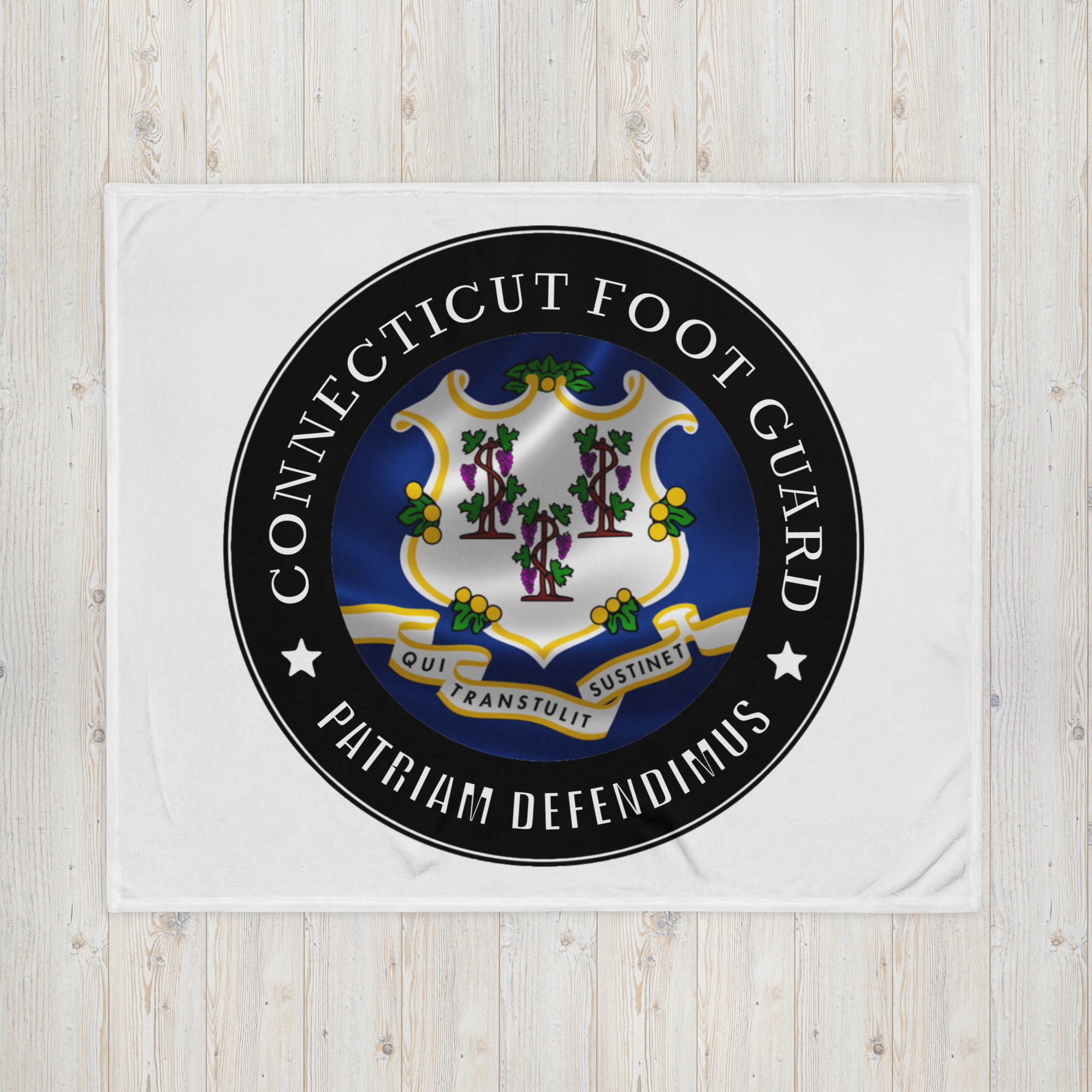 Connecticut Foot Guard ‘Patriam Defendimus’ Throw Blanket - Image 2