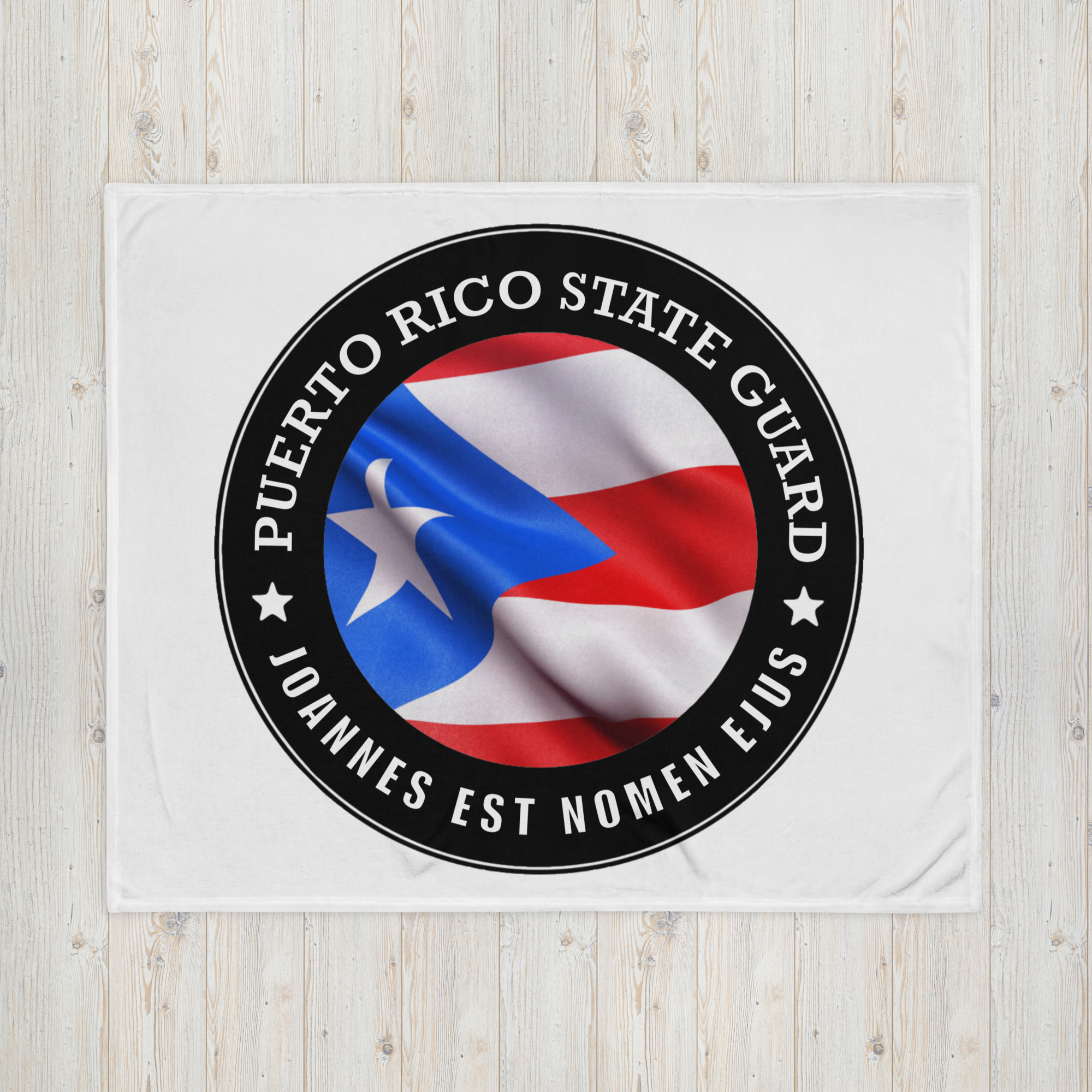 Puerto Rico State Guard ‘Joannes est nomen ejus’ Throw Blanket - Image 2
