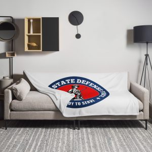 Georgia State Defense Force Bold Minuteman Throw Blanket