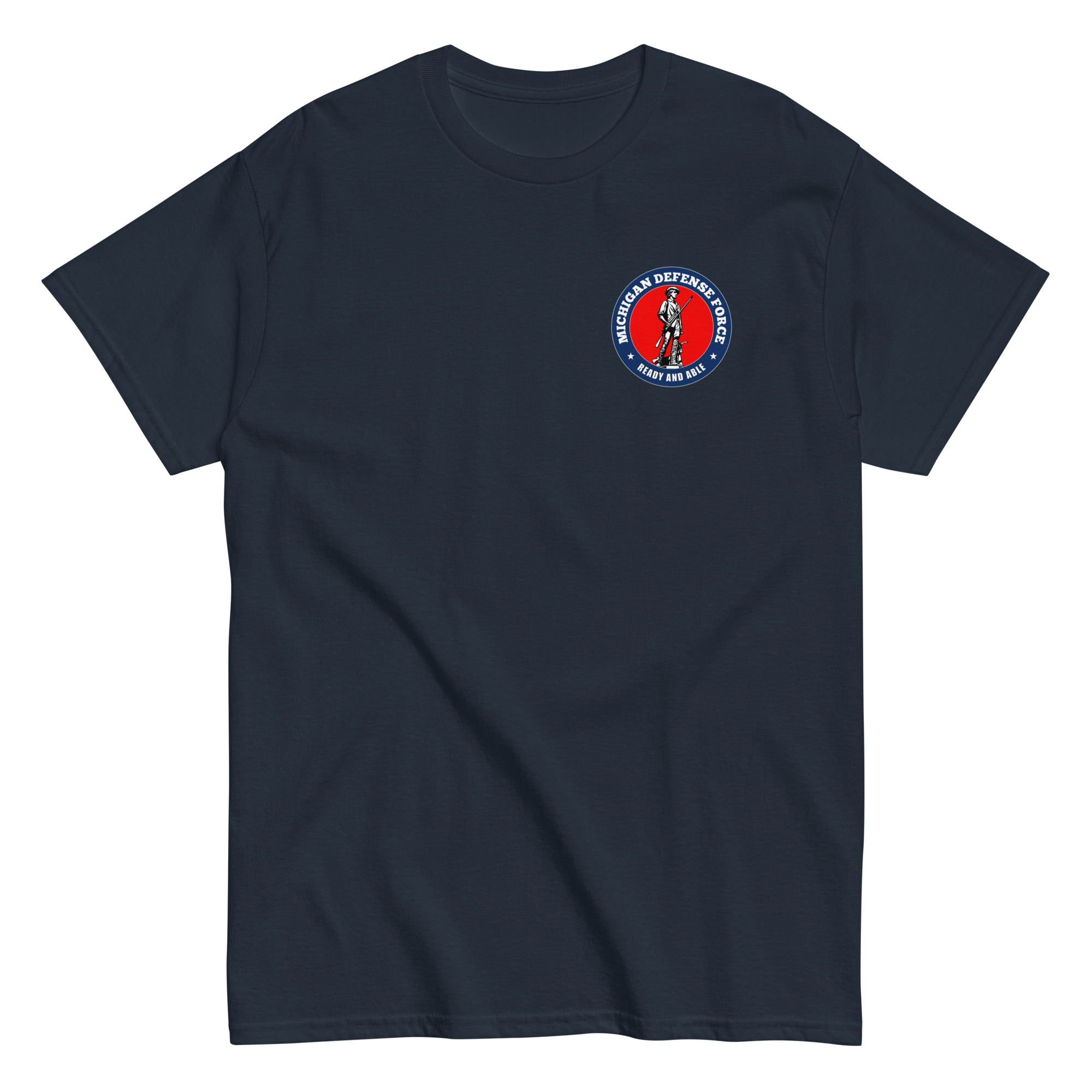 Michigan Defense Force Bold Minuteman T-Shirt - Image 3