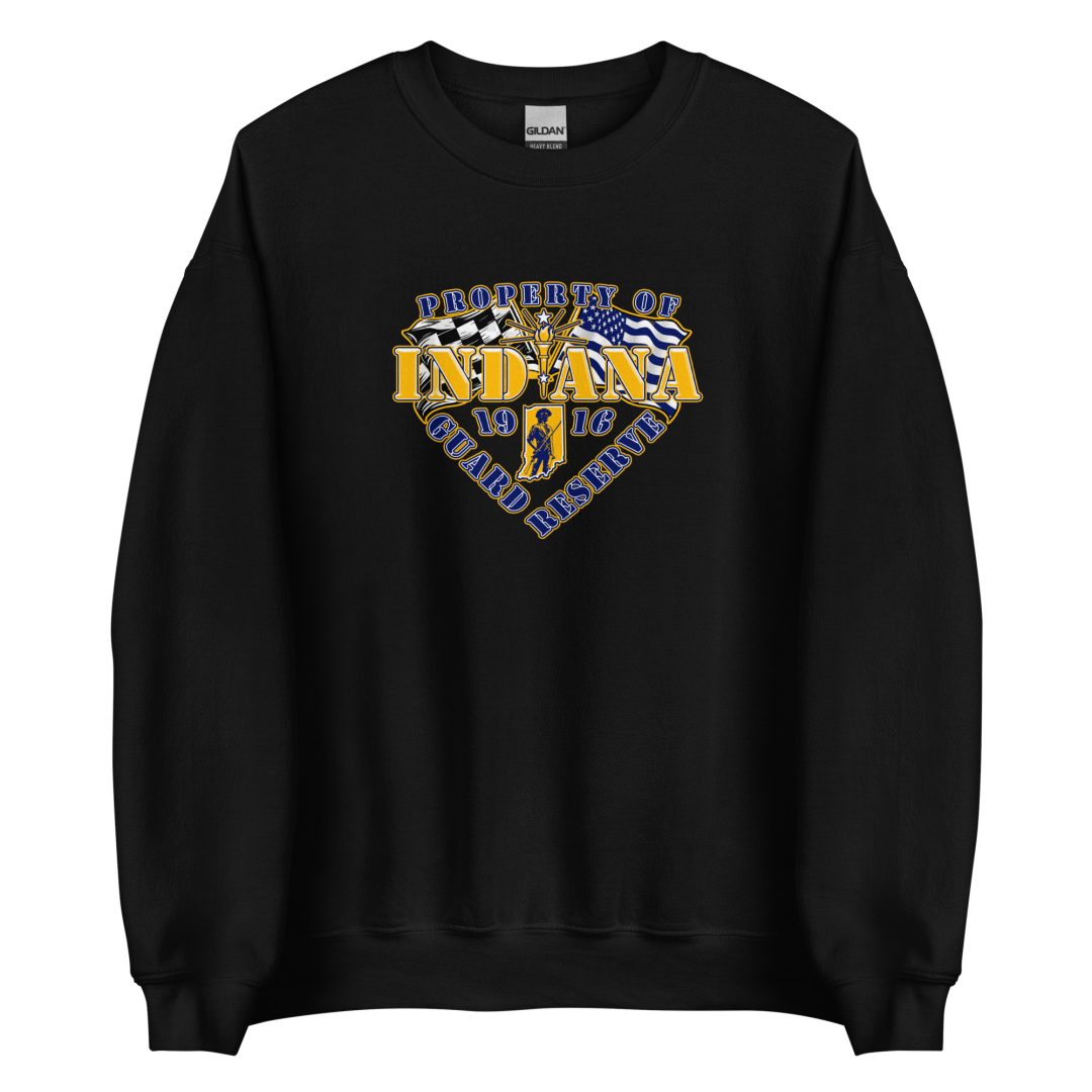 Property of Indiana Guard Reserve Patriotic Crest Design Sweatshirt