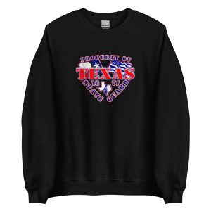Property of Texas State Guard Patriotic Crest Design Sweatshirt