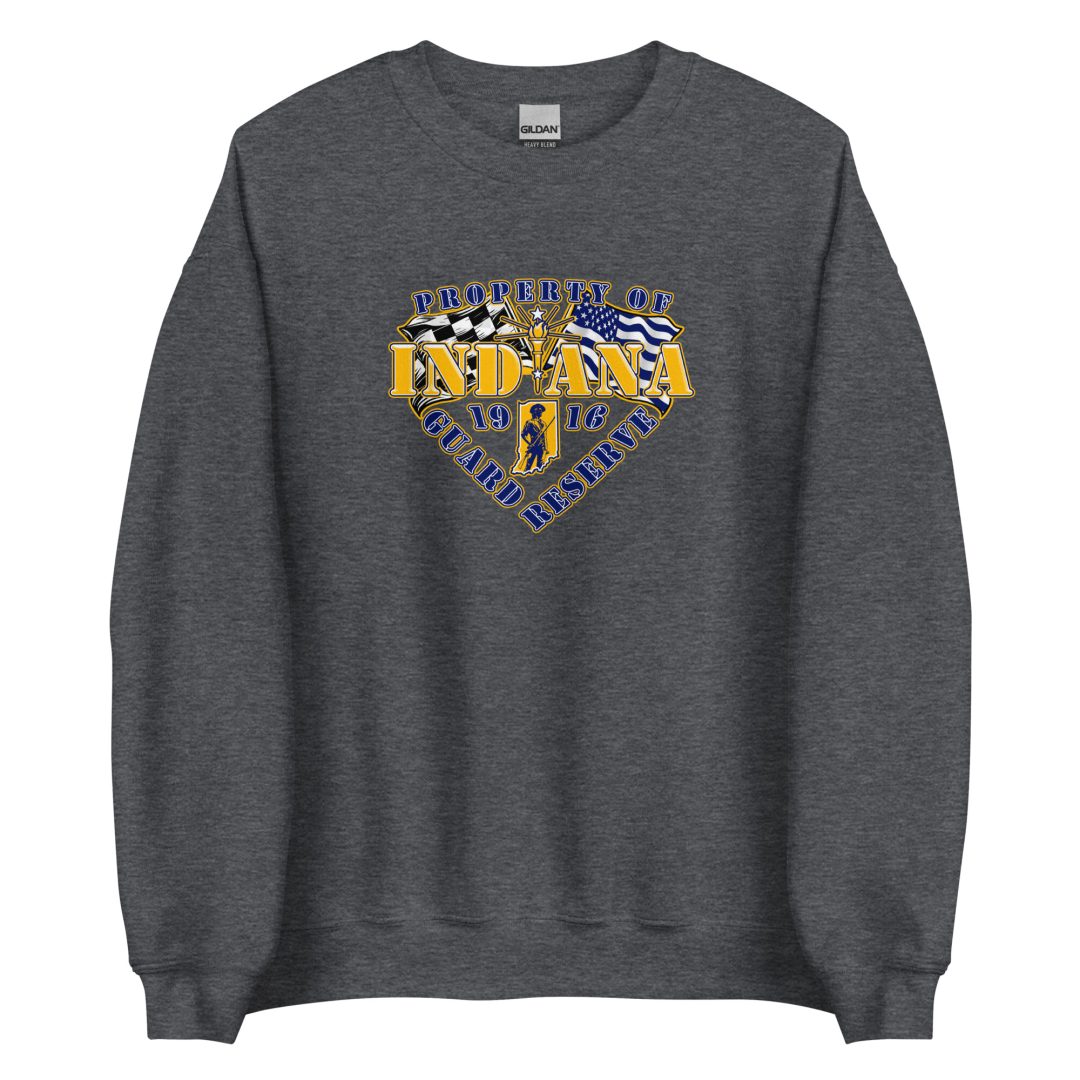 Property of Indiana Guard Reserve Patriotic Crest Design Sweatshirt - Image 9
