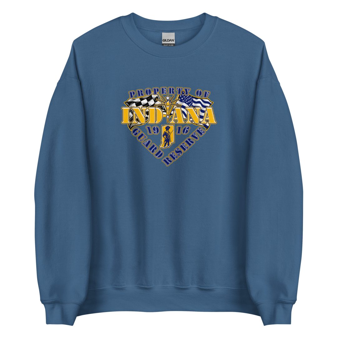 Property of Indiana Guard Reserve Patriotic Crest Design Sweatshirt - Image 11