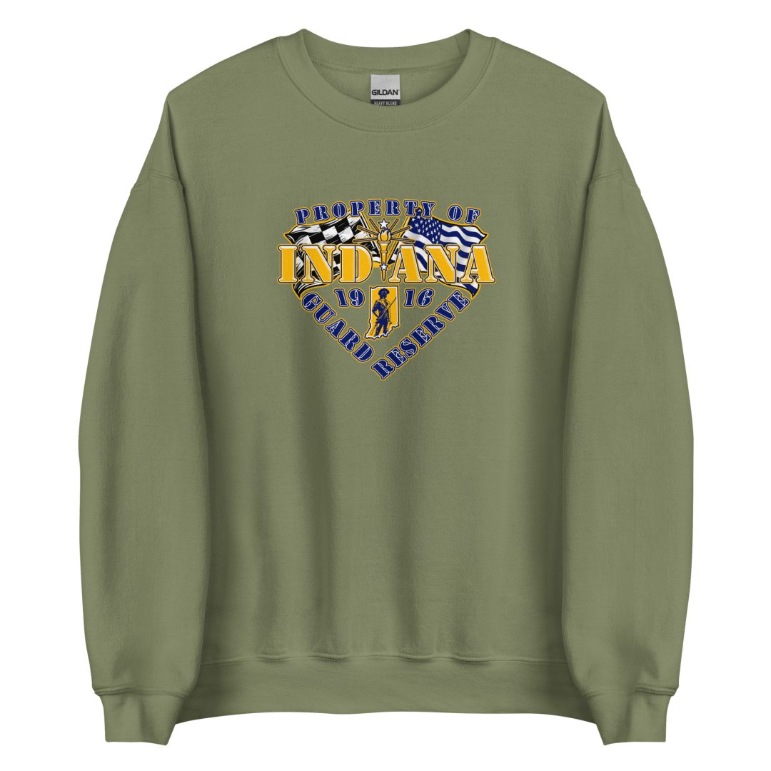 Property of Indiana Guard Reserve Patriotic Crest Design Sweatshirt - Image 13