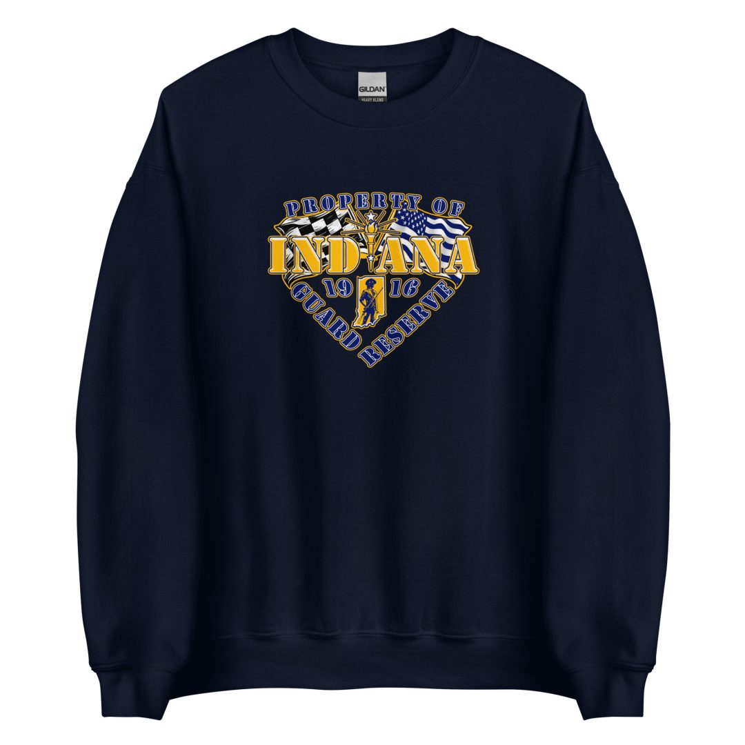 Property of Indiana Guard Reserve Patriotic Crest Design Sweatshirt - Image 3