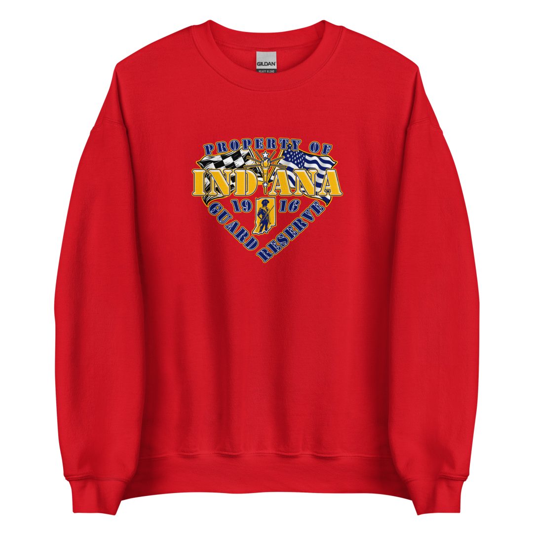 Property of Indiana Guard Reserve Patriotic Crest Design Sweatshirt - Image 7
