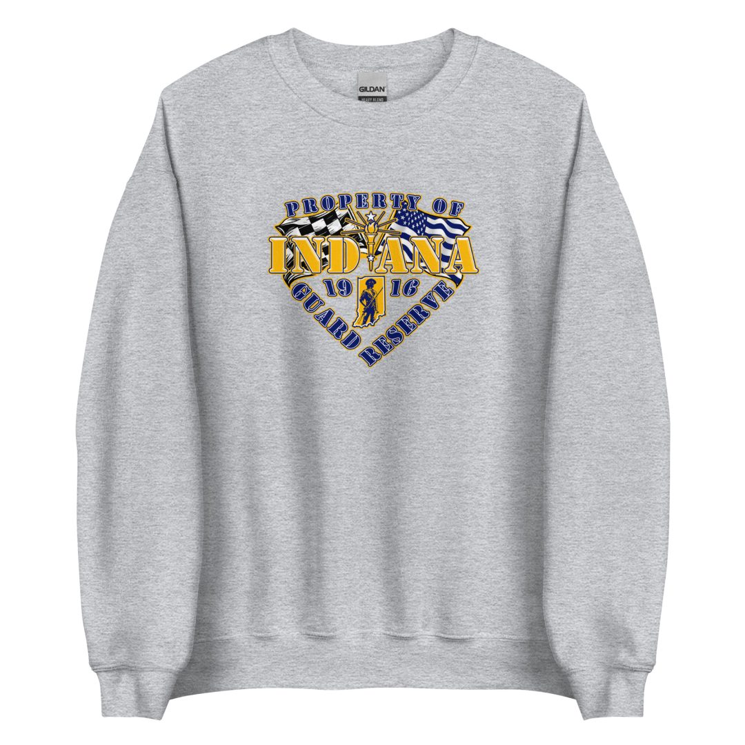 Property of Indiana Guard Reserve Patriotic Crest Design Sweatshirt - Image 17