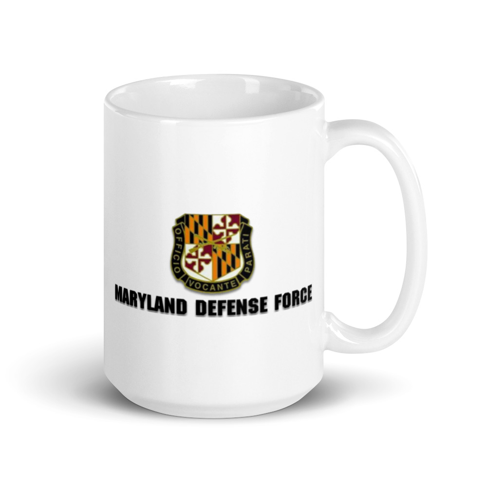 Maryland Defense Force Glossy White Mug - Image 4