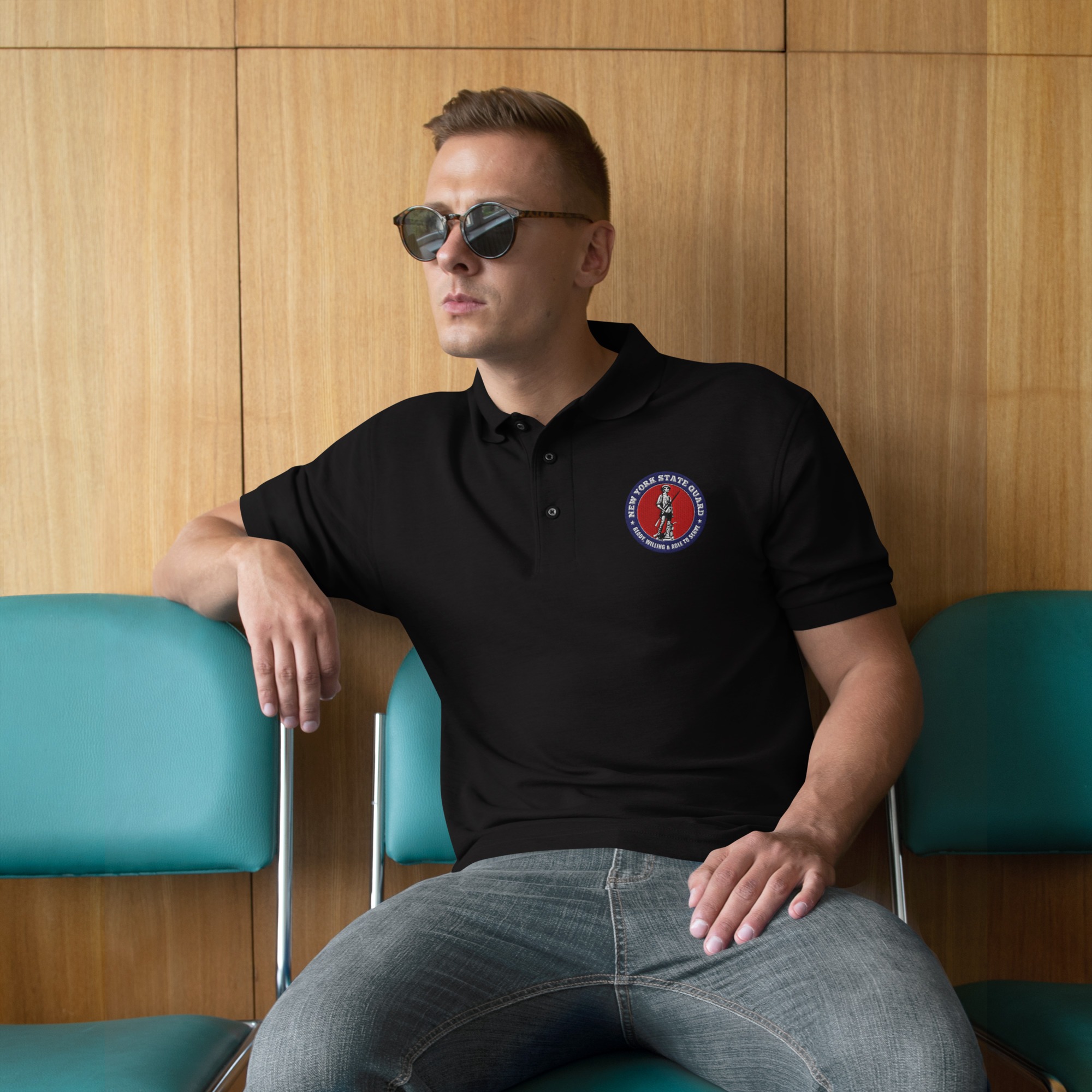 New York State Guard Bold Minuteman Polo Shirt